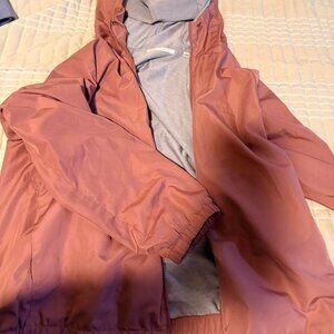 Like New Uniqlo Women's Dusty Pink Zipped Jacket Size Large